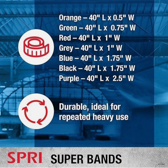 SPRI Orange Resistance Band, Fitness Band Light Resistance - Picture 7 of 7